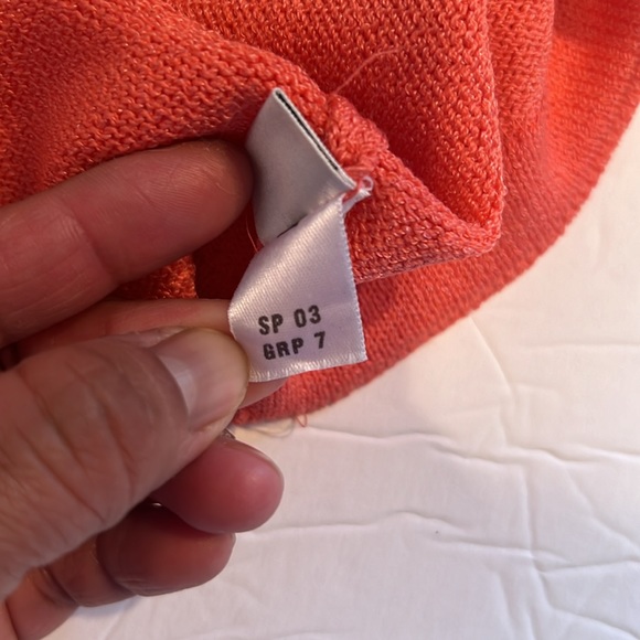 St John Shirt Womens Petite Pink Coral Sweater Tank Top Wide Scoop Neck - Picture 7 of 7